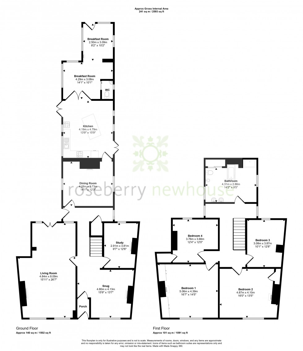 Floorplan for Hutton Rudby, North Yorkshire