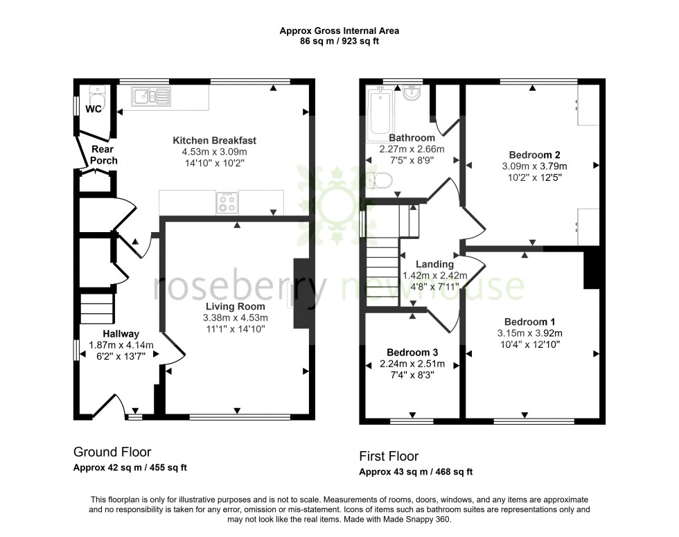 Floorplan for Stokesley, Middlesbrough, North Yorkshire