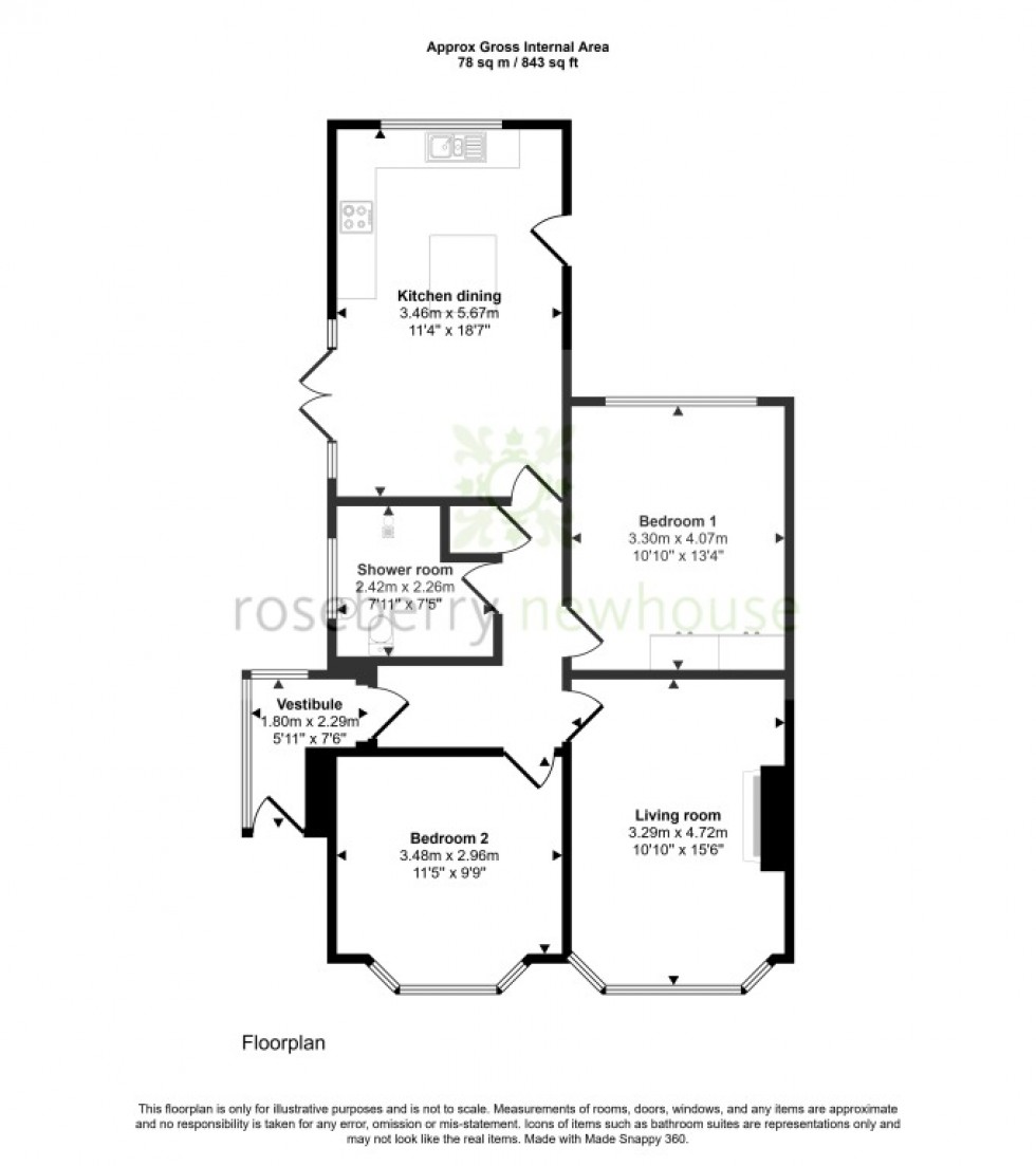 Floorplan for Middlesbrough, North Yorkshire