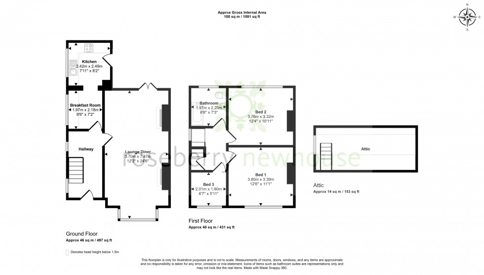 Floorplan for Stockton-on-Tees, Durham