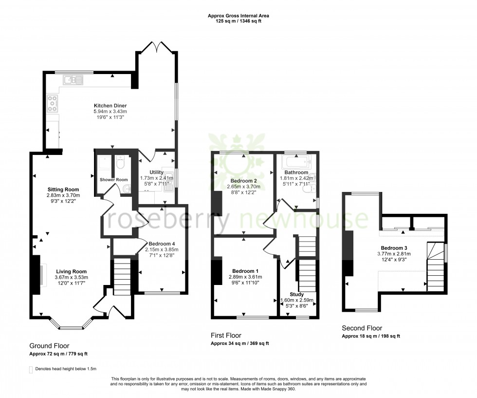 Floorplan for Nunthorpe, North Yorkshire