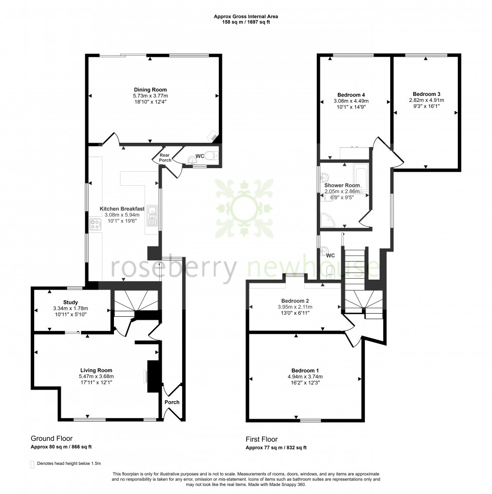 Floorplan for Hutton Rudby, Yarm, North Yorkshire