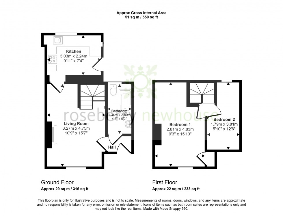 Floorplan for Redcar, North Yorkshire