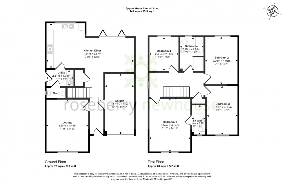 Floorplan for Kirklevington, Yarm, Durham