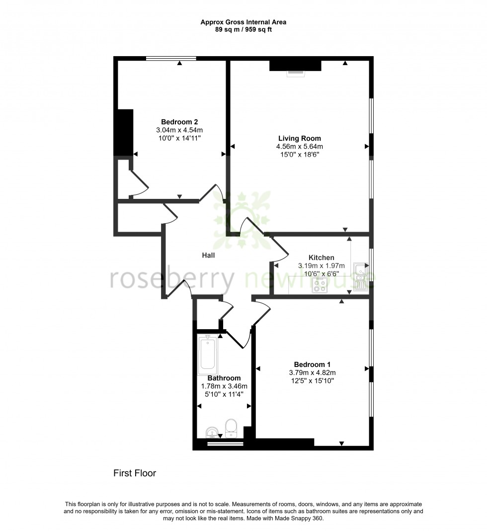 Floorplan for Hutton Rudby, North Yorkshire