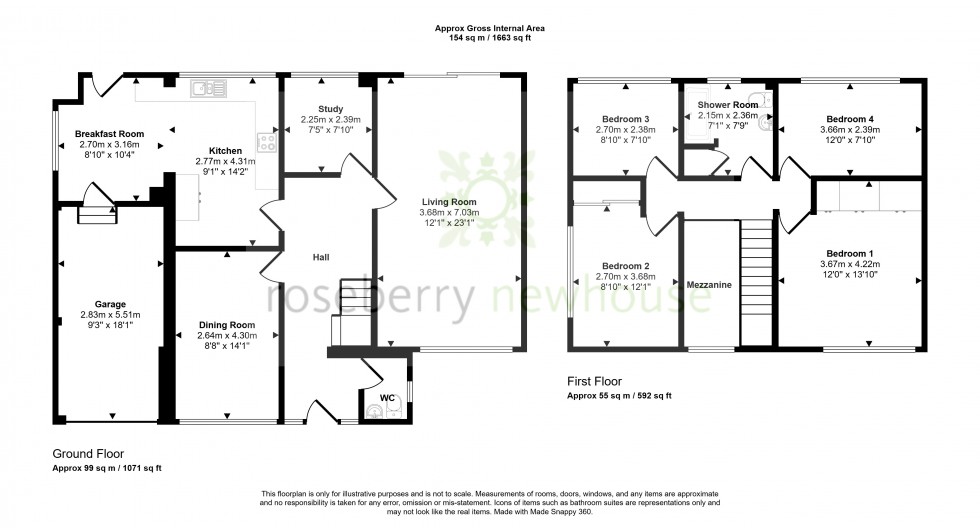 Floorplan for Hutton Rudby, Yarm, North Yorkshire