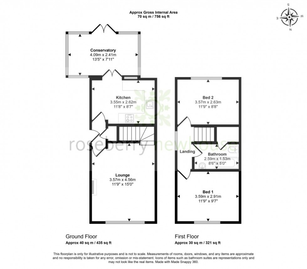 Floorplan for Billingham, Durham