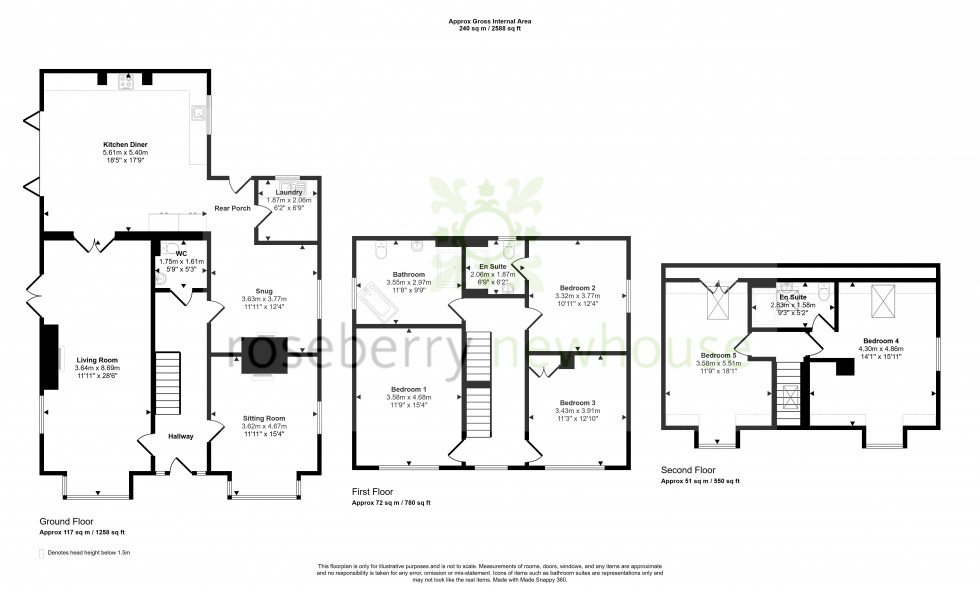 Floorplan for Nunthorpe, Middlesbrough, North Yorkshire