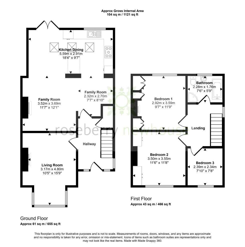 Floorplan for Nunthorpe, Middlesbrough, North Yorkshire