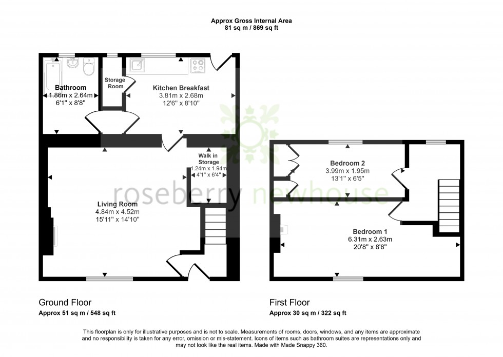 Floorplan for Redcar, North Yorkshire