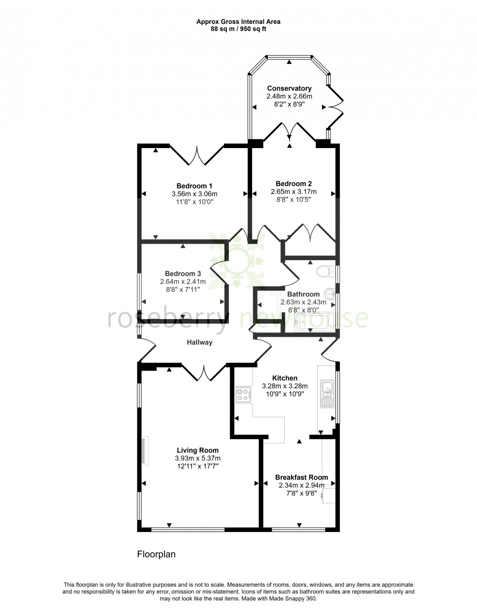 Floorplan for Nunthorpe, North Yorkshire