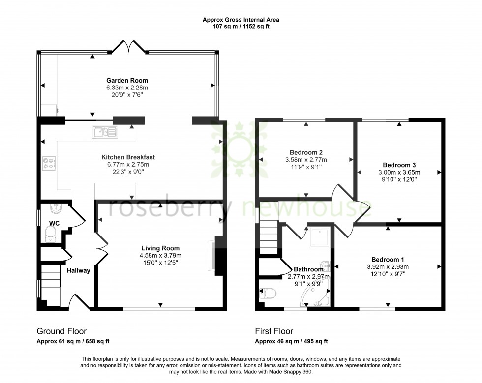 Floorplan for Stokesley, Middlesbrough, North Yorkshire