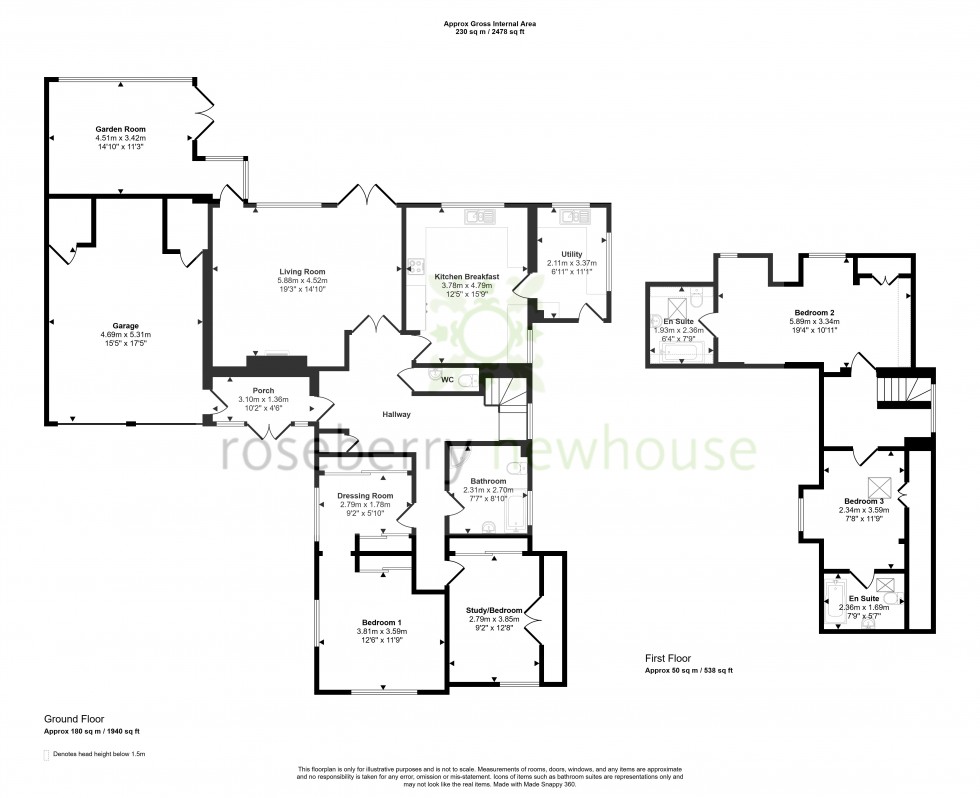 Floorplan for Kirkby-in-Cleveland, Middlesbrough, North Yorkshire