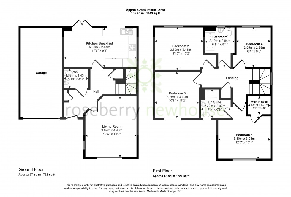 Floorplan for Hemlington, Middlesbrough, North Yorkshire