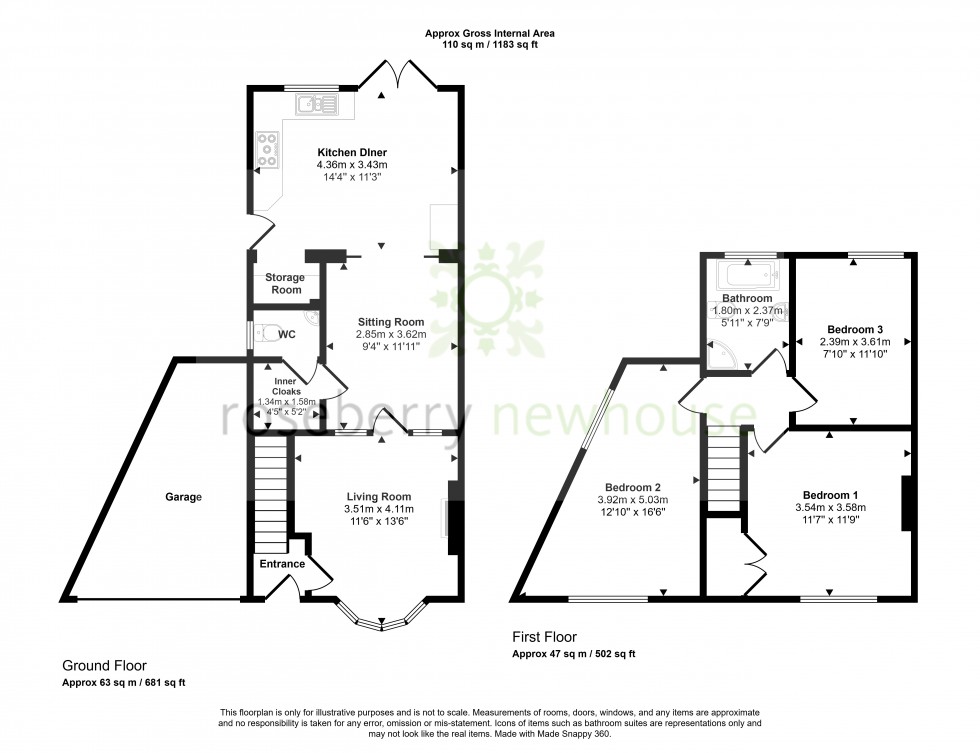 Floorplan for Nunthorpe, Middlesbrough, North Yorkshire