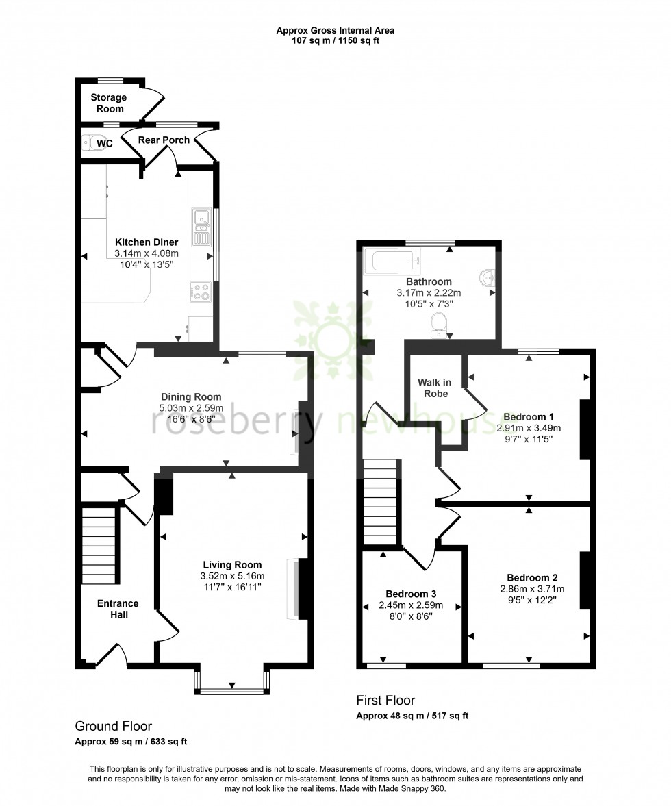 Floorplan for Great Ayton, Middlesbrough, North Yorkshire