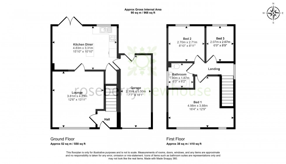 Floorplan for Yarm, North Yorkshire