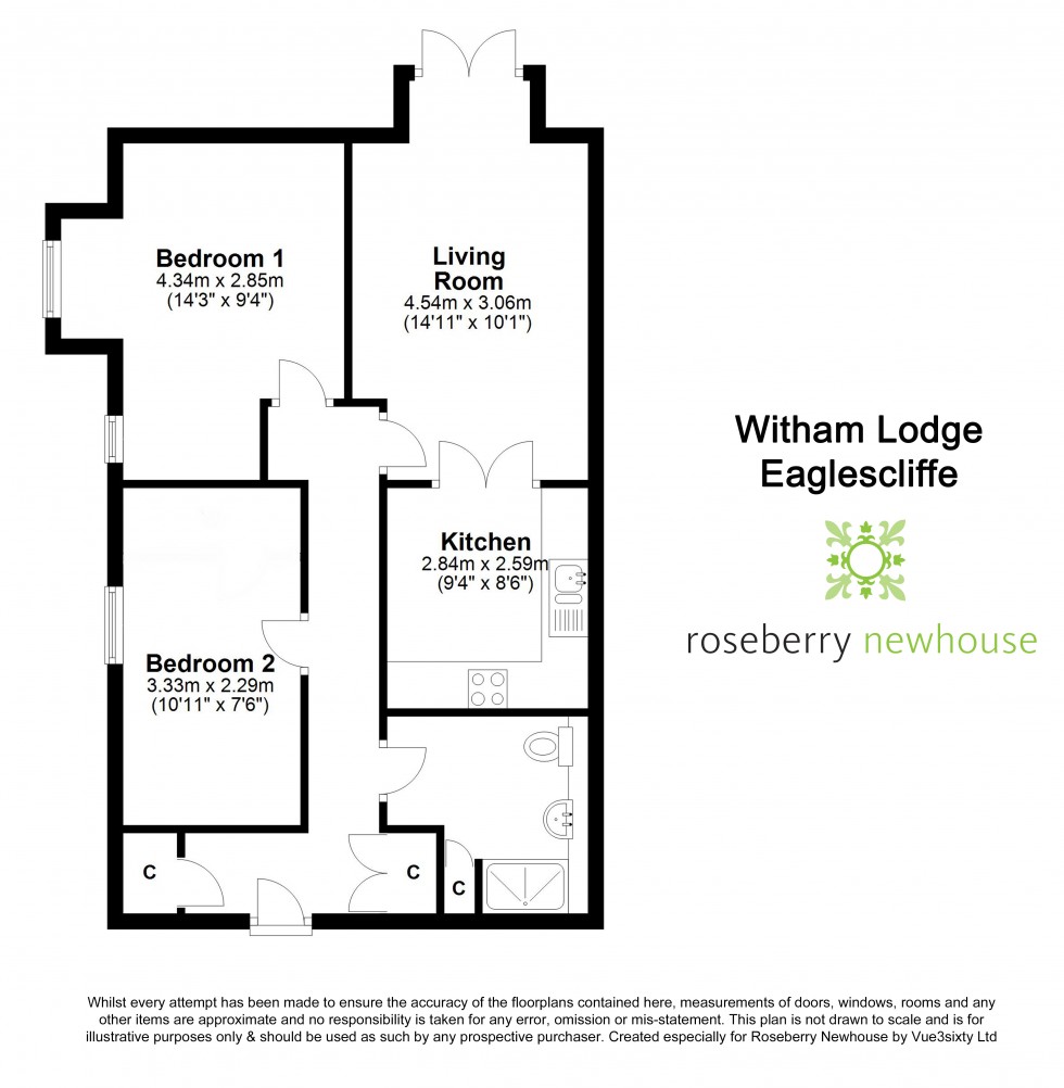 Floorplan for Witham Avenue, Eaglescliffe