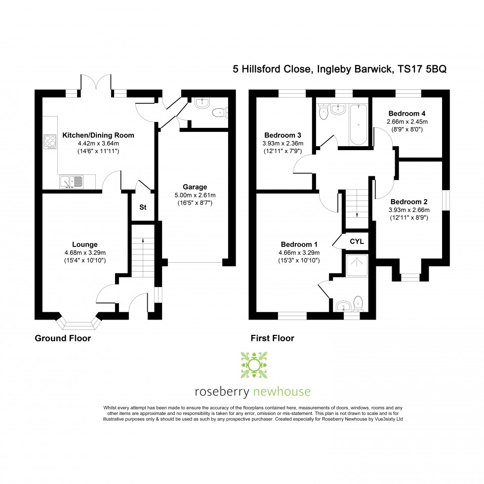 Floorplan for Ingleby Barwick, Stockton-on-Tees