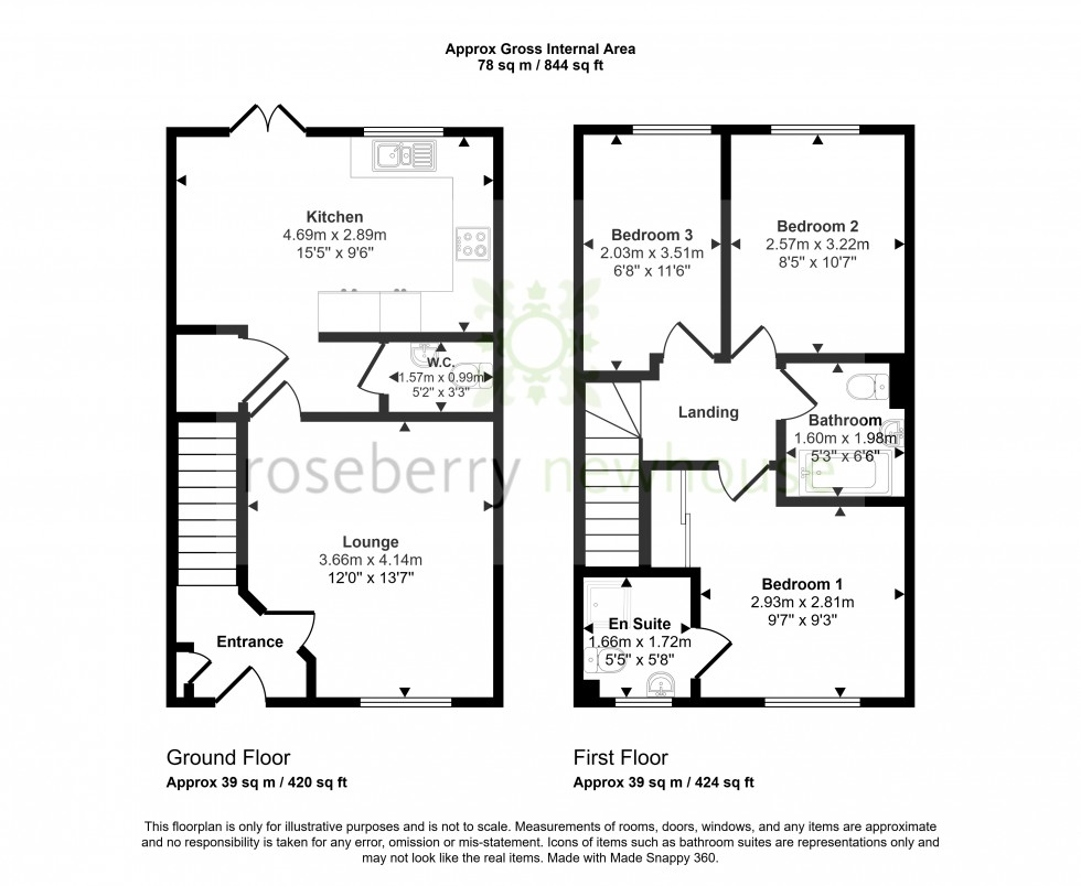 Floorplan for Hemlington, Middlesbrough