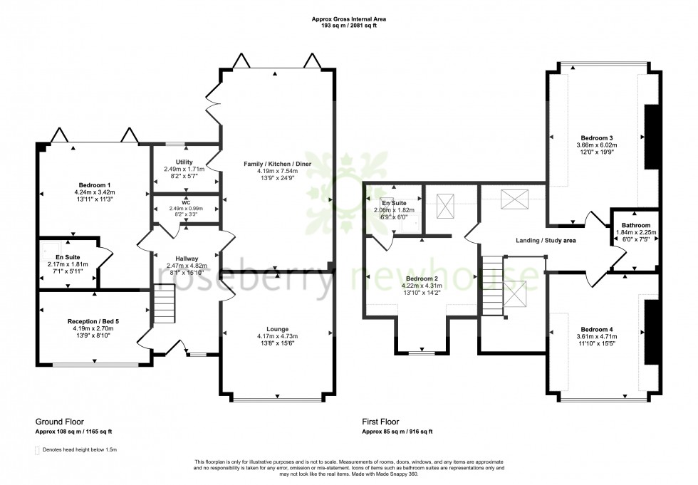 Floorplan for Stockton-on-Tees