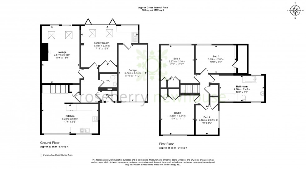 Floorplan for Kirklevington, Yarm, Stockton-On-Tees